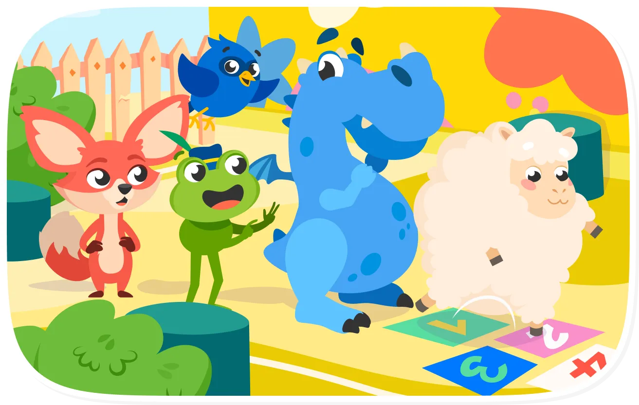 Liebevolle Charaktere begleiten Kinder beim Lernen