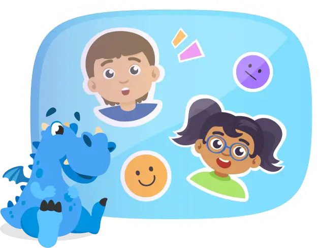 Linus de draak, kinderen en smileys